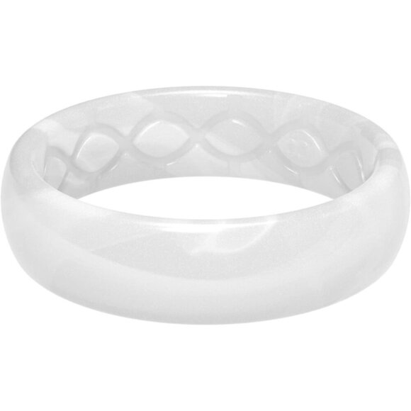 Silicone Rubber Wedding Ring Breathable Comfort Fit for Women Size 5